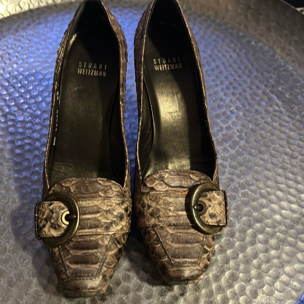 Stuart Weitzman snakeskin pumps